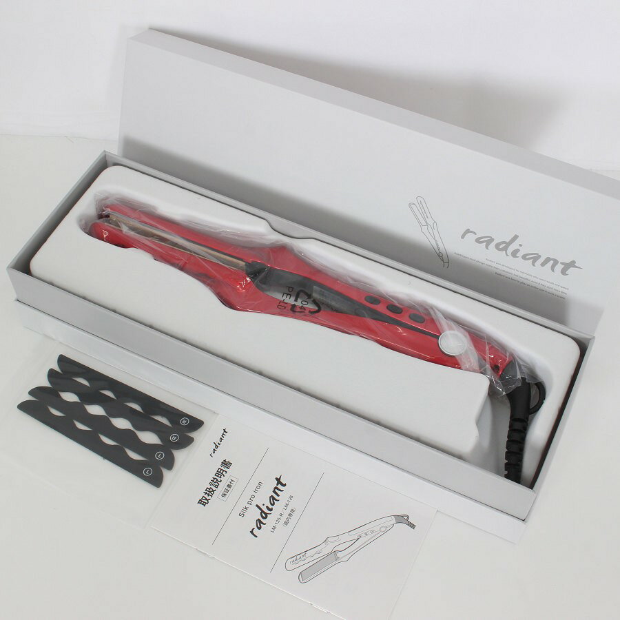 【未使用】B next radiant 28mm LM-125-R レッド シルクプロアイロン ヘアアイロン ラディアント 本体
