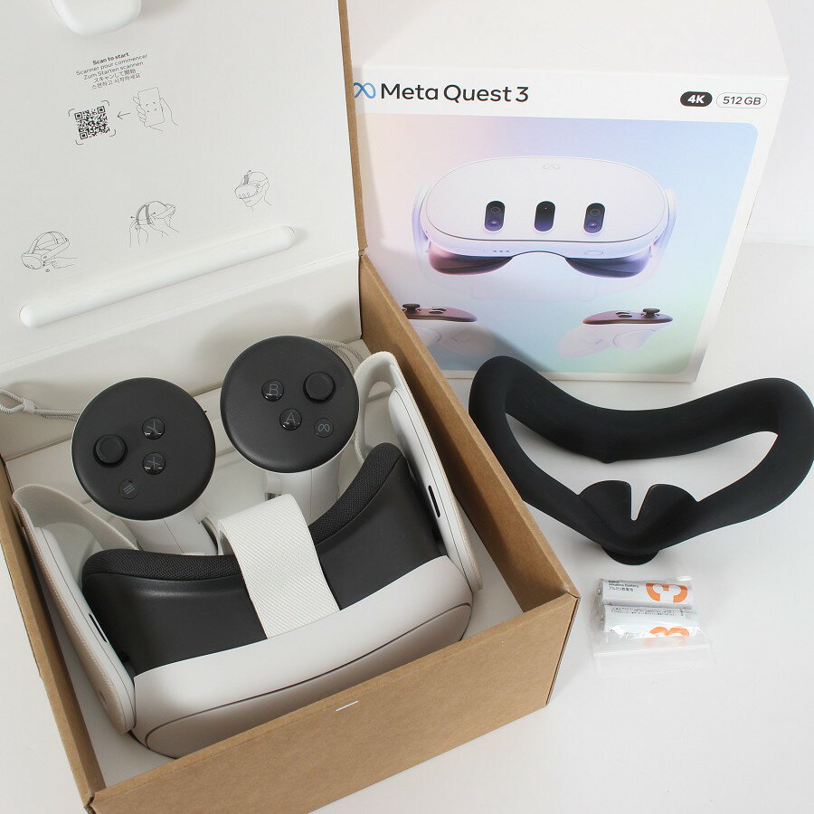 【ポイント2倍&クーポン！BLACK FRIDAY】【美品】Meta Quest 3 512GB VR ヘッドマウントディスプレイ ..