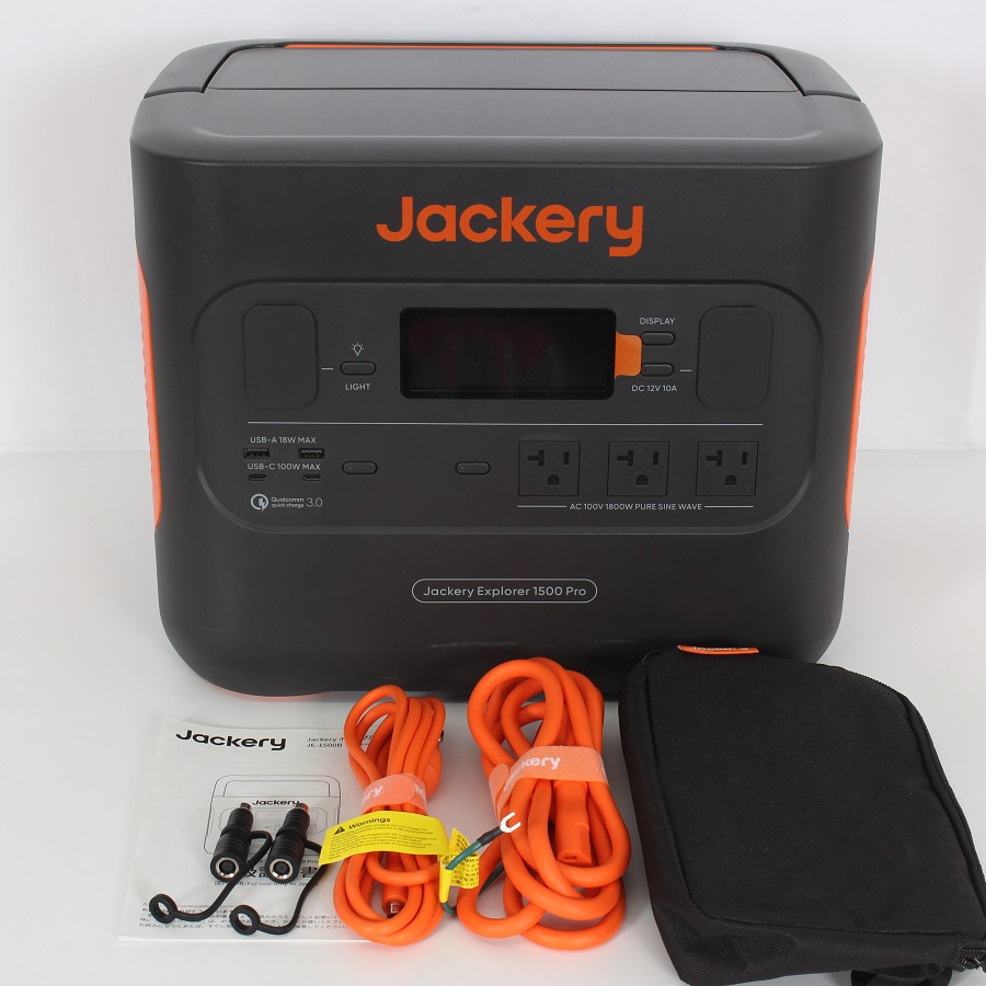 樂天商城 - 【ポイント2倍！お買い物マラソン】Jackery ポータブル電源 1500 Pro JE-1500B 超大容量 1512Wh 蓄電池 非常用電源 ジャクリ 本体 【中古】