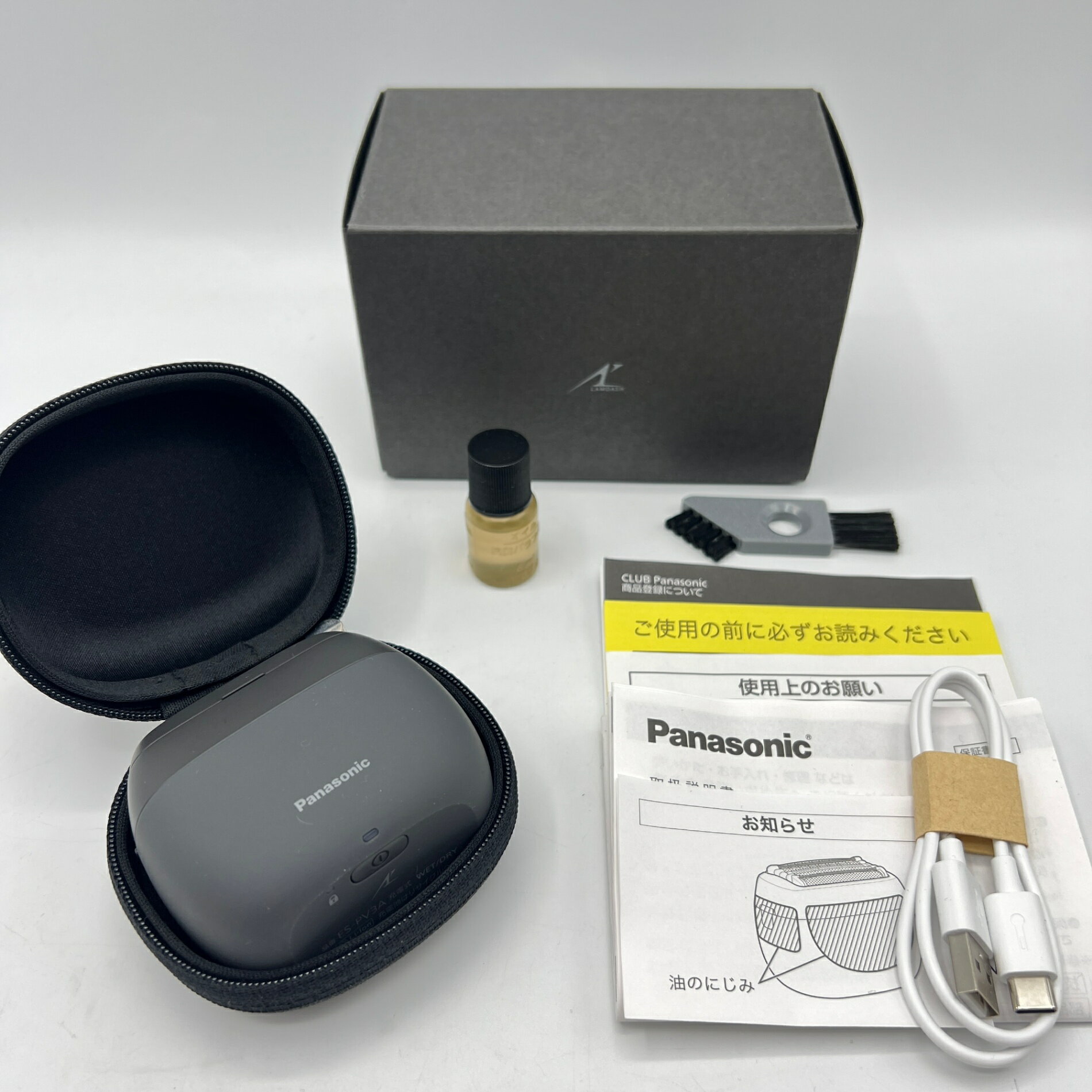 【ポイント2倍！お買い物マラソン】【美品】パナソニック ラムダッシュ パームイン ES-PV3A-K マットブラック メンズシェーバー 5枚刃 Panasonic 本体 【中古】