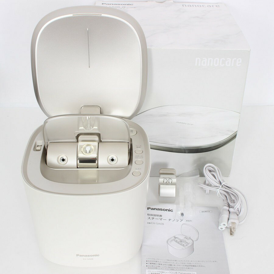 【新春ポイントアップ祭！ポイント2倍&クーポン】【美品】パナソニック スチーマー ナノケア EH-SA0B-N W温冷エステタイプ 化粧水ミスト搭載 美顔器 Panasonic 本体 【中古】