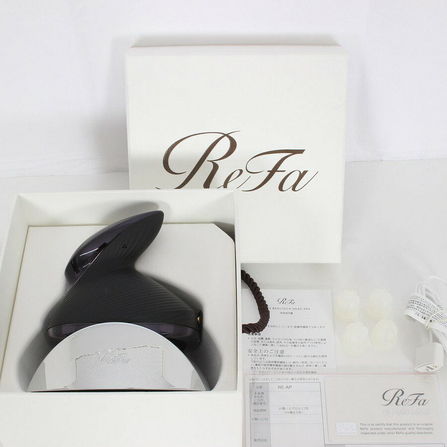 【新春ポイントアップ祭！ポイント2倍&クーポン】【美品】MTG ReFa BEAUTECH HEAD SPA RE-AP-03A ブラック リファ ビューテックヘッドスパ 本体 【中古】