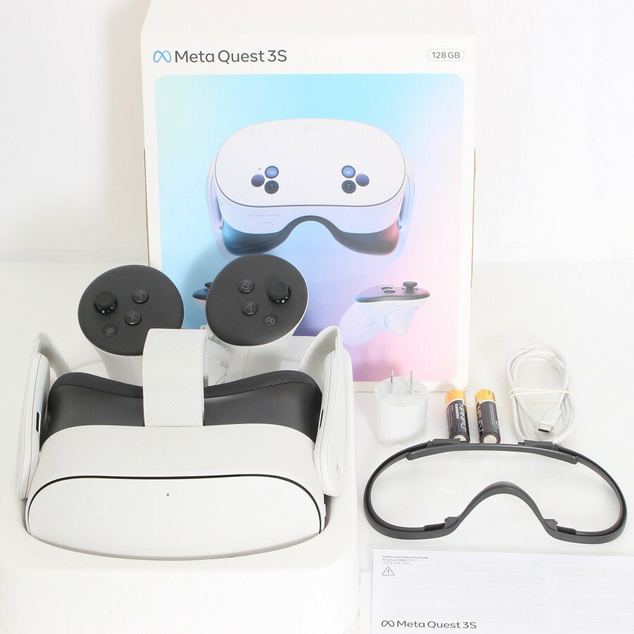 【美品】Meta Quest 3S 128GB VR ヘッドマウントディスプレイ ヘッドセット メタクエスト3S SK-1000204-01 Oculus 本体 【中古】