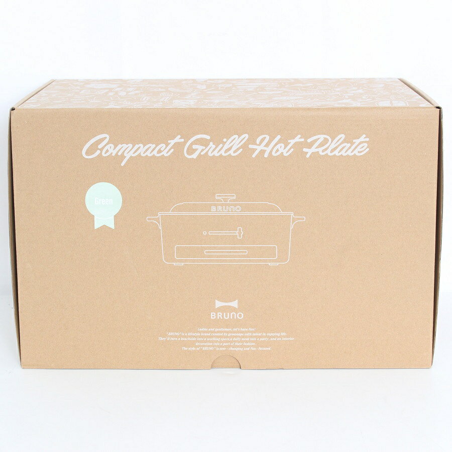 樂天商城 - 【ポイント2倍！お買い物マラソン】【未使用】BRUNO BOE109-GR グリーン コンパクトグリルホットプレート ブルーノ 本体