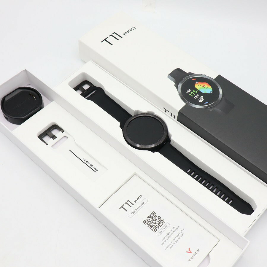 【ポイント2倍！お買い物マラソン】【美品】VOICE CADDIE T11 PRO ブラック 腕時計タイプ ゴルフ用距離計 ボイスキャディ 本体 【中古】
