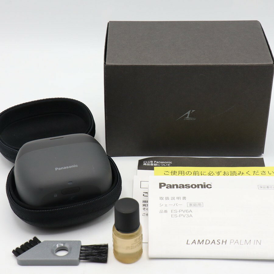【ポイント2倍！お買い物マラソン】【美品】パナソニック ラムダッシュ パームイン ES-PV3A-K マットブラック メンズシェーバー 5枚刃 Panasonic 本体 【中古】