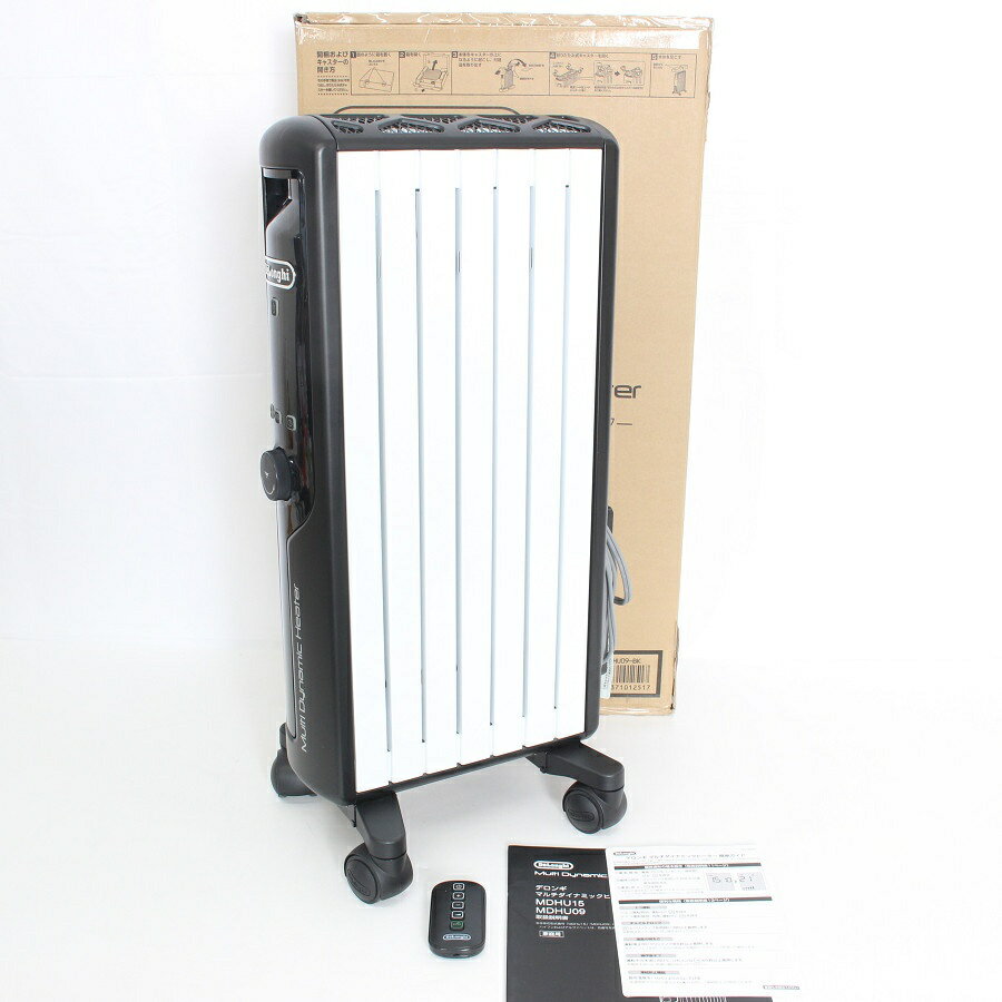 デロンギ マルチダイナミックヒーター MDHU09-BK 6~8畳用 ゼロ風暖房 ピュアホワイト+マ ...