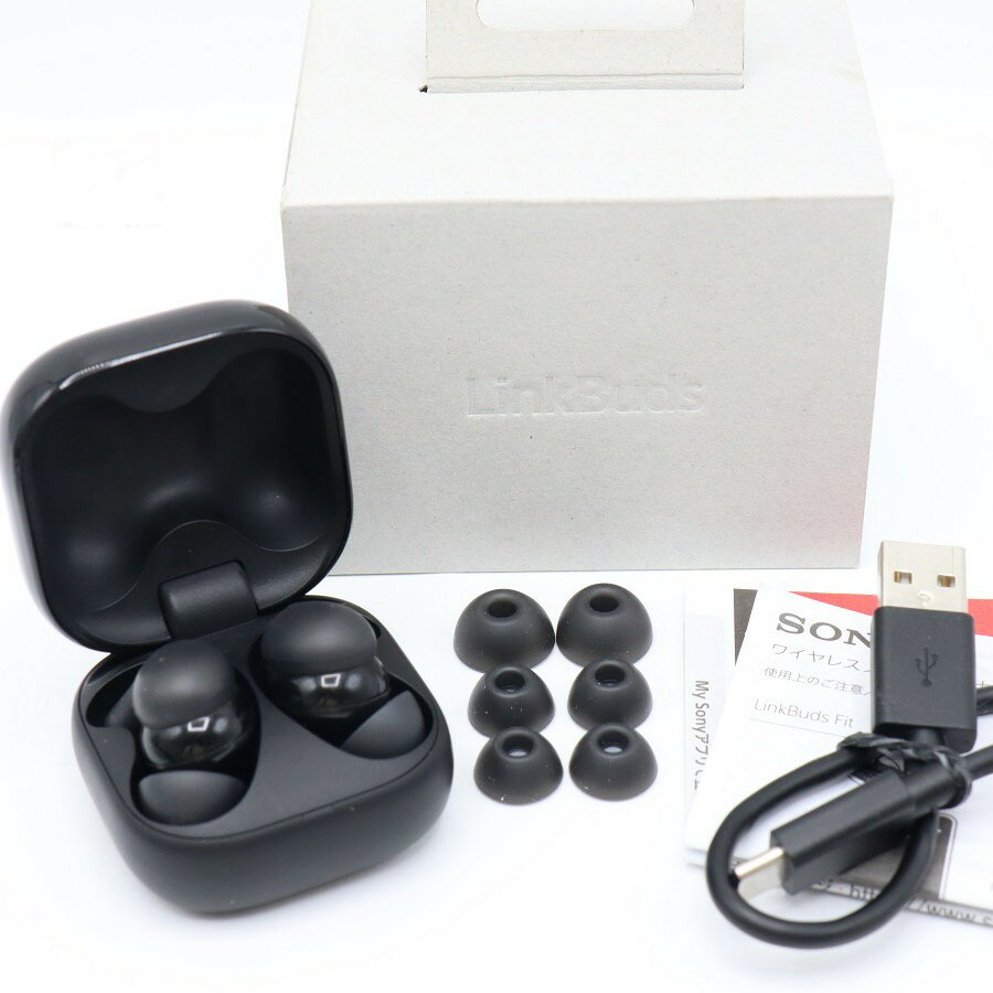 樂天商城 - 【ポイント2倍！お買い物マラソン】SONY LinkBuds Fit WF-LS910N-BZ ブラック ワイヤレスイヤホン ノイズキャンセリング ソニー 本体 【中古】