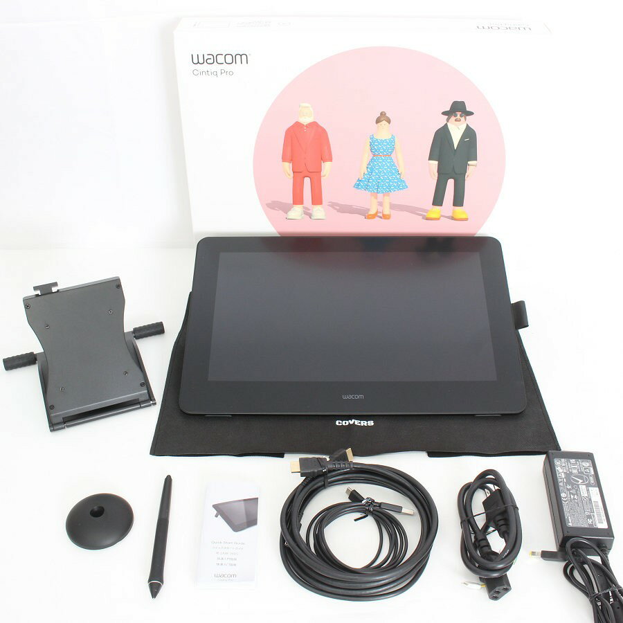 【美品】WACOM Cintiq Pro 16 DTH167K0D ブラック スタンド付き 液晶ペンタブレット シンティック プロ 液タブ ペンタブ ワコム 本体 【中古】の商品画像