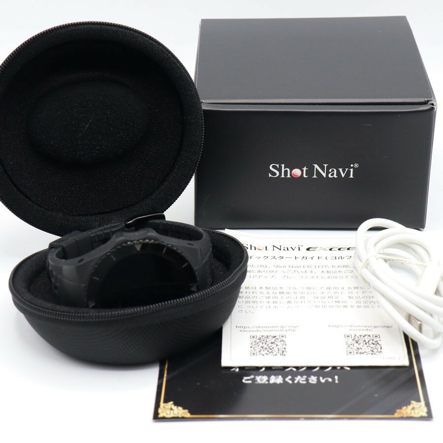 【ポイント2倍！お買い物マラソン】【美品】ShotNavi EXCEEDS ブラック GPS距離計測器 ショットナビ エクシード ゴルフ テクタイト 本体 【中古】