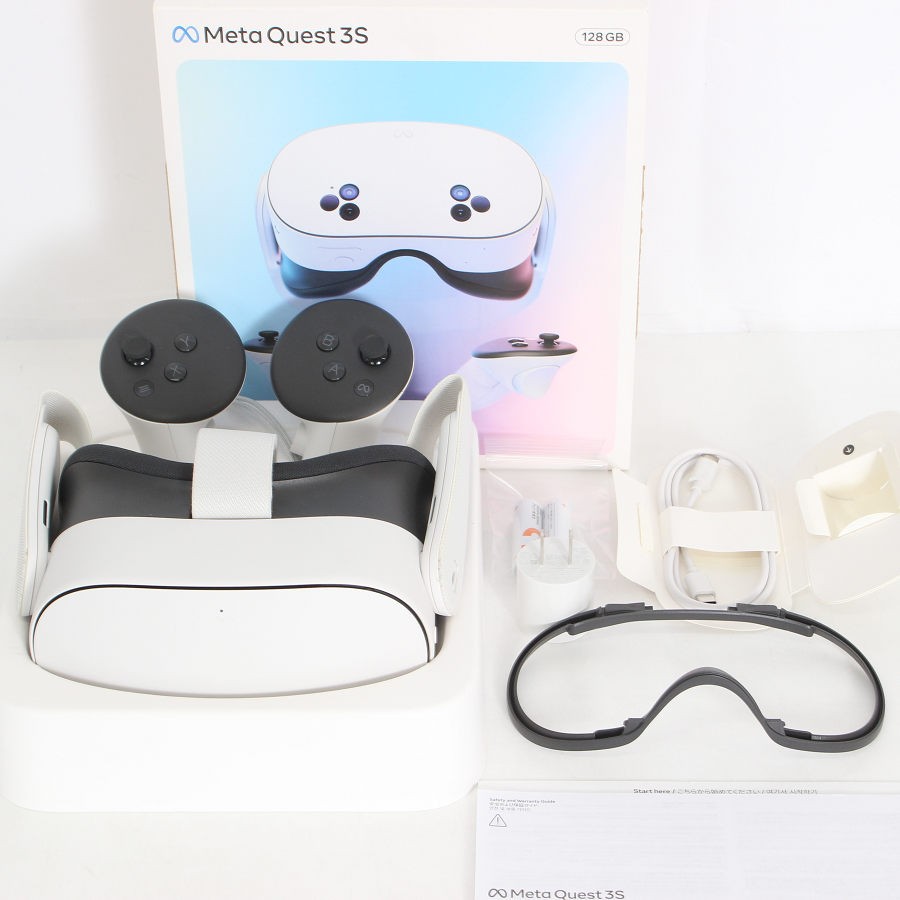 【美品】Meta Quest 3S 128GB VR ヘッドマウントディスプレイ ヘッドセット メタクエスト3S SK-1000204-01 Oculus 本体 【中古】