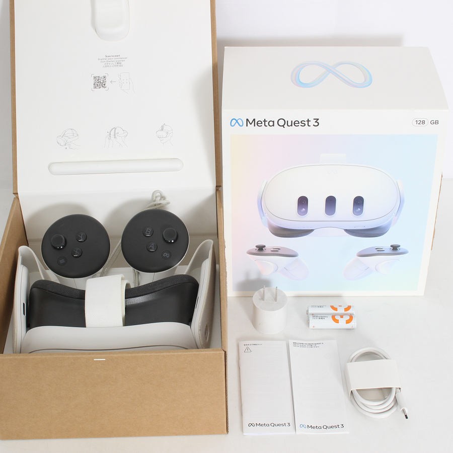 【ポイント2倍！お買い物マラソン】Meta Quest 3 128GB VR ヘッドマウントディスプレイ ヘッドセット メタクエスト3 899-0059...