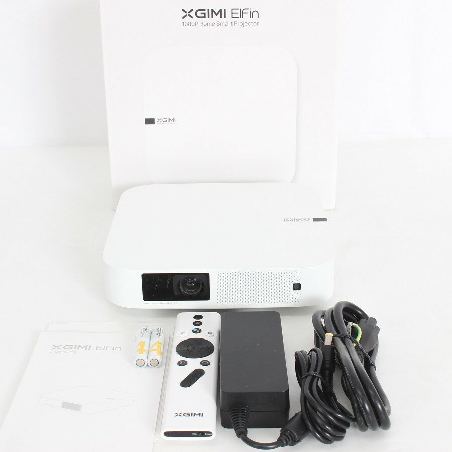 ■商品名 【美品】XGIMI Elfin XL03A モバイルプロジェクター エクスジミー エルフィン 本体 ■商品状態 【A】大きなダメージもなく程度良好の美品 ・本体底面に擦れ感がみられますが、全体的に大きなダメージはなく良品です。 ・動作確認済みのためご購入後はすぐにご使用いただけます。 ・自社で梱包して発送いたします。 ※付属品は画像にあるものが全てとなります。 ■元箱・説明書について ・元箱：あり ・説明書：あり ◆このボディーサイズでは最高クラスの明るさ600 ISOルーメンを誇る ◆1080p／HDR10／MEMC（モーション補正技術） ◆6秒高速起動／26.5msの超低遅延／30dB以下の静音性／0.9kgの軽量薄型 ◆オートフォーカス／自動台形補正／障害物自動回避／スクリーンへの自動アジャスト ◆Harman／Kardonによるスピーカー3Wを2基搭載 ◆Android TVTM 搭載 ◆Google アシスタントで音声操作対応 ■商品ランク説明 当店が定める商品ランクは下記の商品状態からランク分けをおこなっております。 【N】未使用品 【S】数回使用程度の美品 【A】大きなダメージもなく程度良好の美品 【B】一般的な使用感のある商品 【C】傷、汚れがあり使用感を感じるUSED品 【D】傷・汚れなどが多く見受けられる難有品 【E】ジャンク品 ■発送について ・佐川急便でお支払い確認後、2営業日以内に発送いたします。 ※沖縄県及び離島のお客様はゆうパックでの【着払い】となりますので予めご了承ください。 ■古物商許可証 【大阪府公安委員会：第621010150412号】 ■ご購入の前にお読みください ・当店の明らかな商品説明の記載ミス等でない限り、ご購入後の返金・返品等の対応はできません。 ・ご購入後、3日以上ご連絡が取れないお客様につきましては、誠に勝手ながら購入の意思なしと判断し、キャンセル扱いとさせていただく場合がございますので予めご了承ください。 ■返金・返品について ・購入した商品と異なる場合 ・説明欄に記載のない大きなダメージがあった場合 ・サイズや記載と違うお色の場合 ・初期動作不良があった場合 上記の内容に該当する場合のみ返金・返品をお受けいたします。 ※若干の状態の違いなどの個人的主観、ご注文間違いやスペックの認識の相違、思っていた商品と違うなど、個人的な理由での返品はお受けできません。 ■商品番号 056347