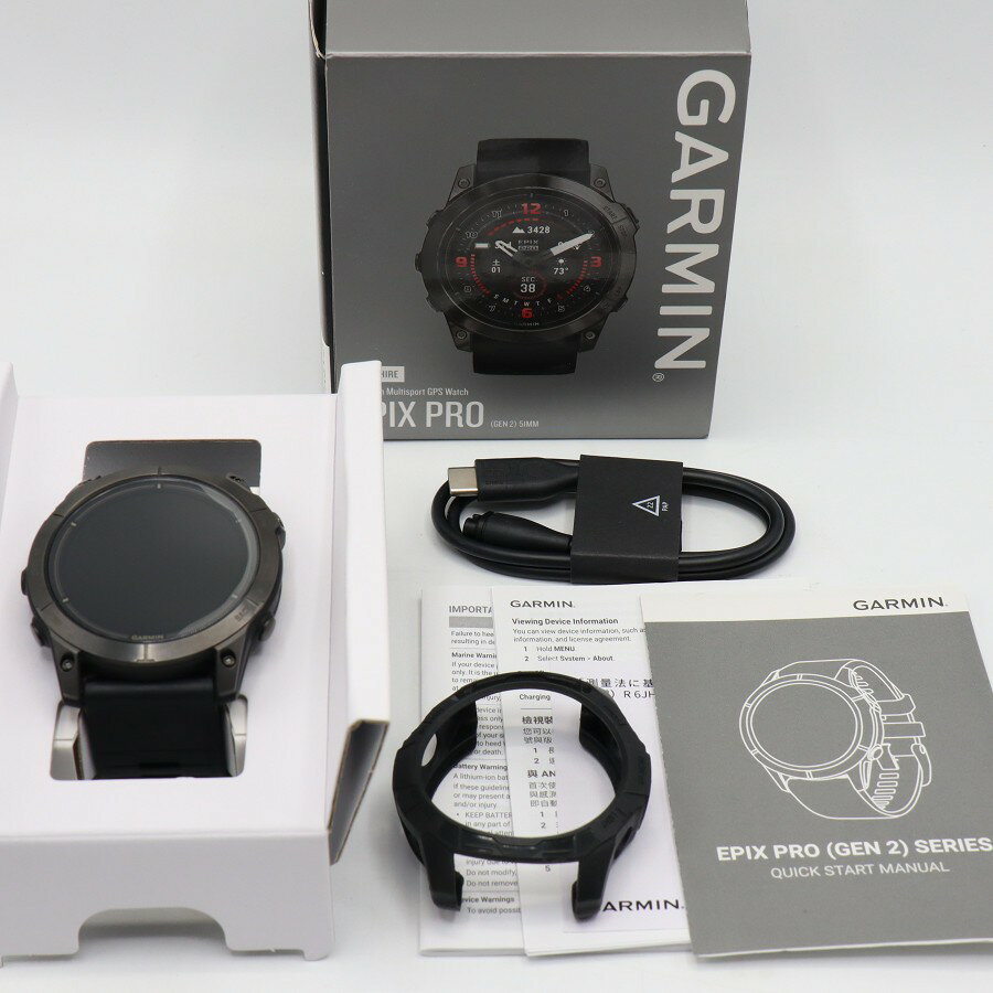 【美品】GARMIN epix Pro Gen2 51mm 010-02804-51 Ti Carbon Gray DLC/Black スマートウォッチ ガーミン エピックス プロ 本体 【中古】