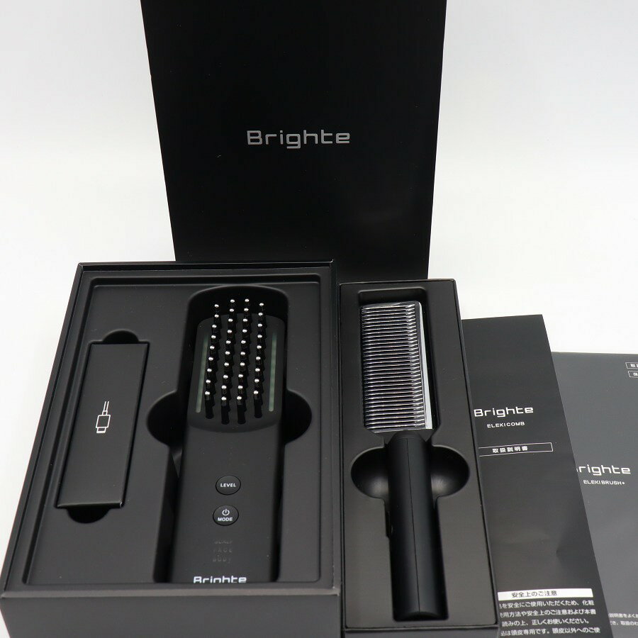 樂天商城 - 【ポイント2倍！お買い物マラソン】【美品】Brighte ELEKI BRUSH+ BRT-FSB180 ブラック 美顔器 EMS フェイスケア ブライト エレキブラシ 本体 【中古】