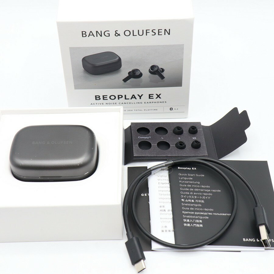 樂天商城 - 【ポイント2倍！お買い物マラソン】Bang&Olufsen Beoplay EX Black Anthracite 完全ワイヤレスイヤホン ノイズキャンセリング ベオプレイ イーエックス B&O 本体 【中古】