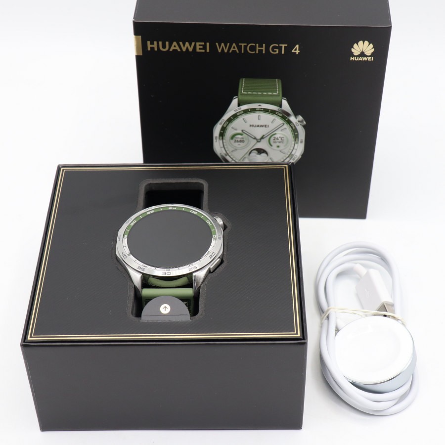 樂天商城 - 【ポイント2倍！お買い物マラソン】【美品】HUAWEI WATCH GT4 46mm PNX-B19 グリーン スマートウォッチ ファーウェイウォッチ 本体 【中古】