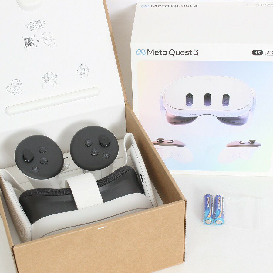 樂天商城 - 【美品】Meta Quest 3 512GB VR ヘッドマウントディスプレイ ヘッドセット メタクエスト3 899-00594-01 Oculus 本体 【中古】