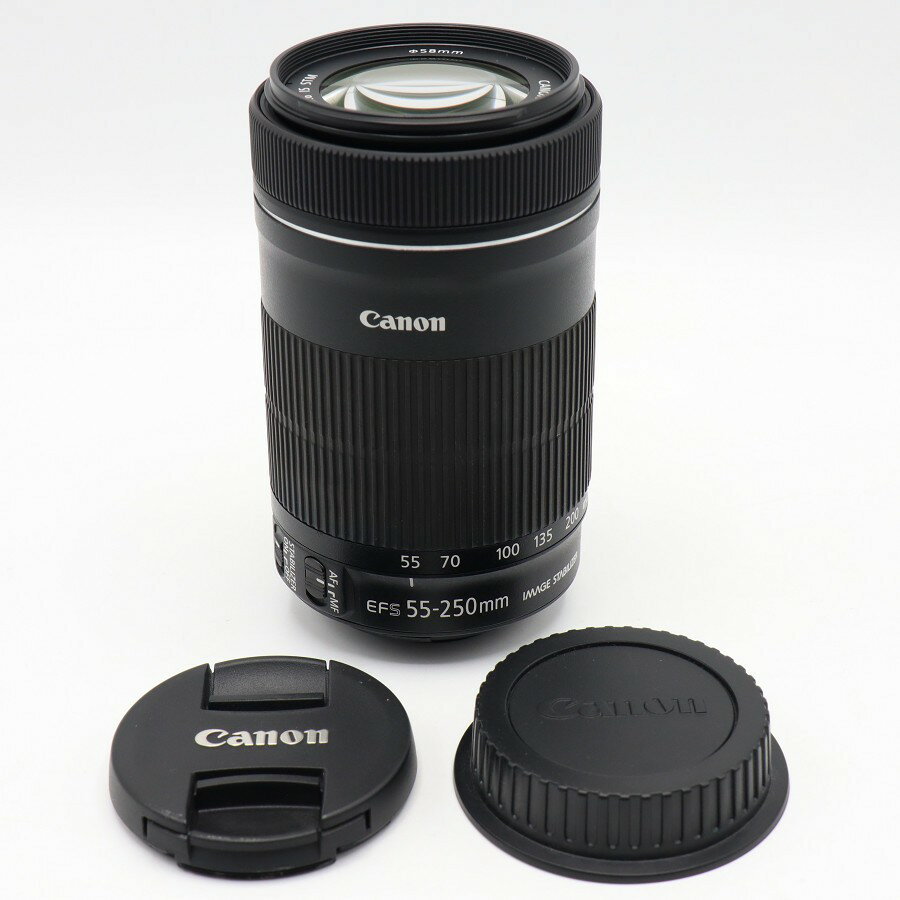 樂天商城 - CANON EF-S55-250mm F4-5.6 IS STM EFマウント系 望遠ズーム カメラレンズ 一眼レフ 交換レンズ キャノン 【中古】