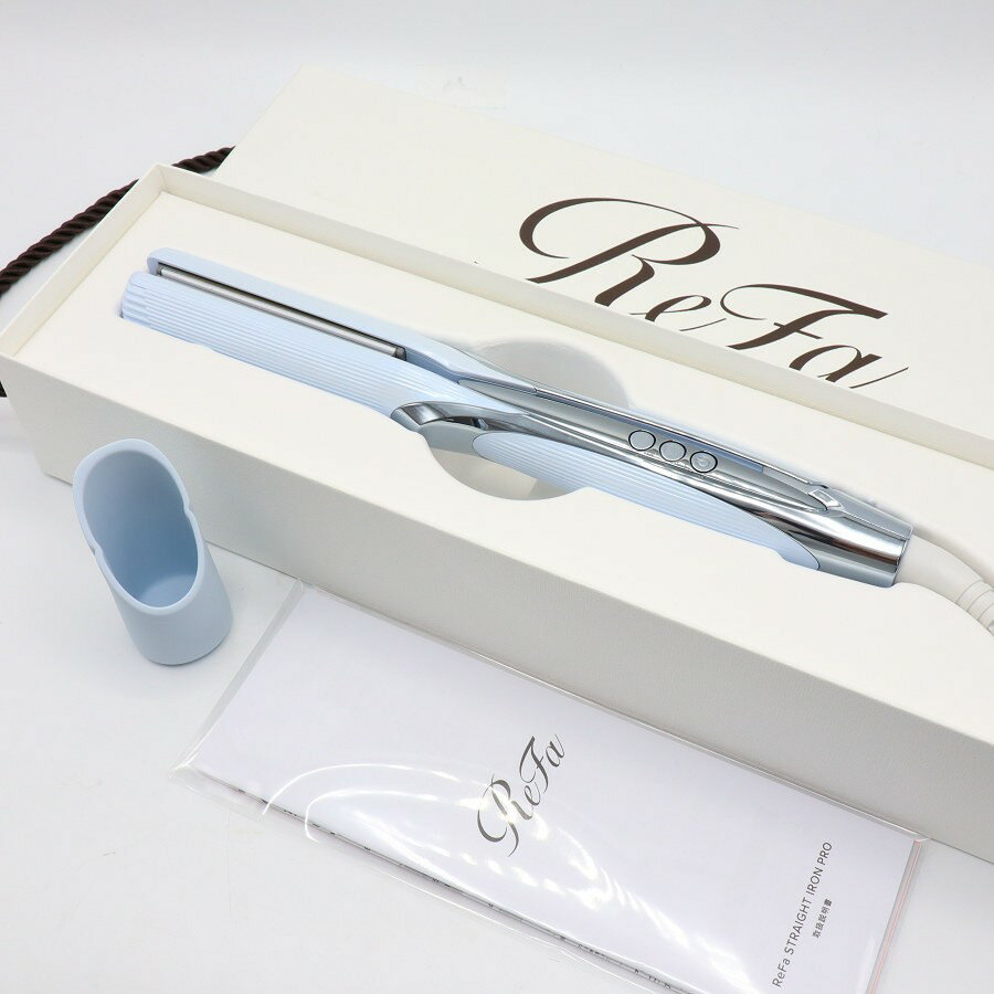 【美品】MTG ReFa STRAIGHT IRON PRO RE-AT-02A ホワイト リファストレートアイロン プロ ヘアアイロン 本体 【中古】