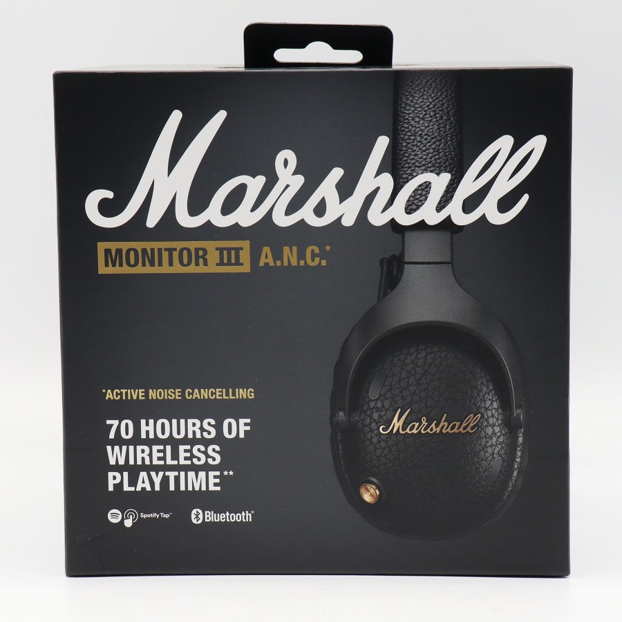 【未使用】Marshall MONITOR 3 A.N.C. ブラック ヘッドホン アクティブノイズキャンセリング マーシャル モニター 本体