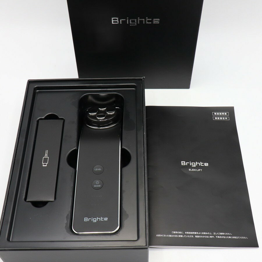 【美品】Brighte ELEKI LIFT BRT-FL170 ブラック RF EMS美顔器 ブライト エレキリフト 本体 【中古】