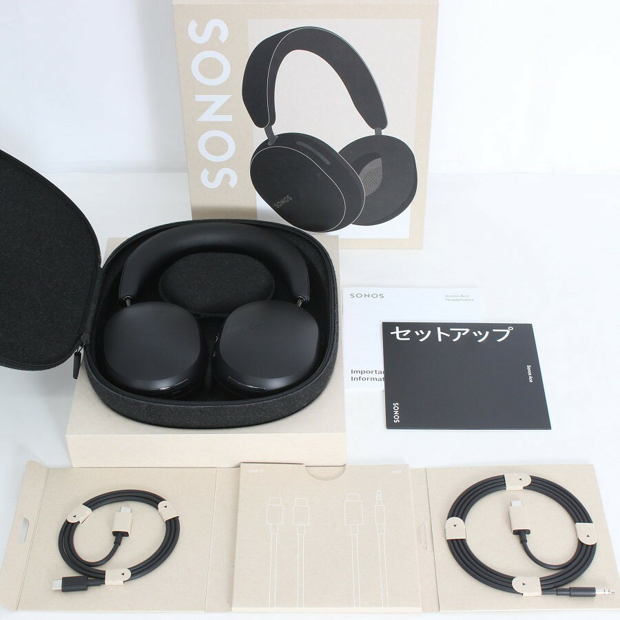 乐天商城 - 【楽天スーパーSALE！限定クーポン】【美品】Sonos Ace ACEG1JP1BLK ブラック 空間オーディオ ノイズキャンセリングヘッドホン ソノス エース 本体 【中古】