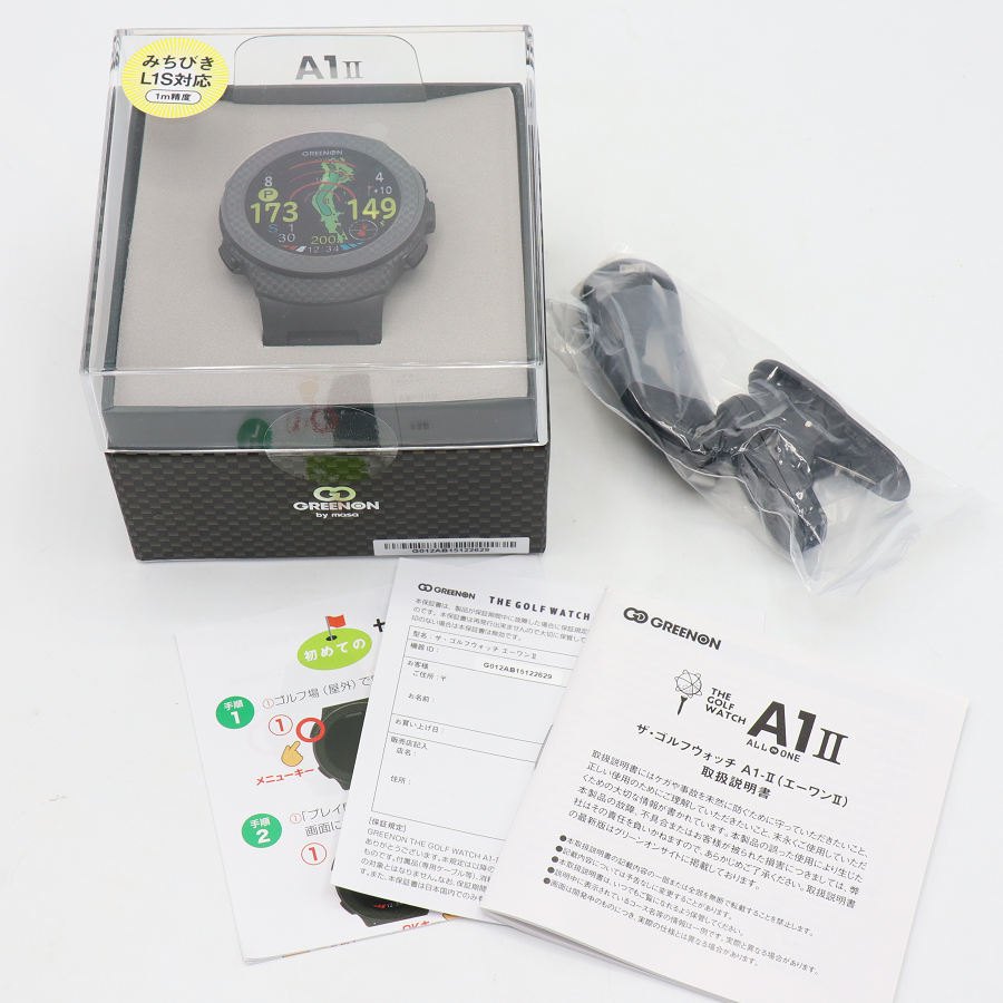 樂天商城 - 【お買い物マラソン！限定クーポン】【未使用/訳あり】GreenOn THE GOLF WATCH A1-2 G017 ブラック MASA グリーンオン ザ・ゴルフウォッチ エーワン2 マサ 腕時計 本体