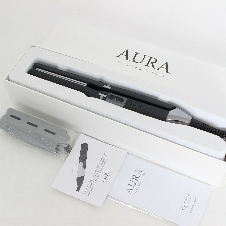 乐天商城 - 【楽天スーパーSALE！限定クーポン】【未使用】AURA THE ONE STRAIGHT IRON LM-1236-BK ブラック ストレートヘアアイロン オーラ 本体