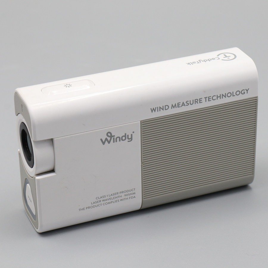 【美品】CaddyTalk Windy ホワイト ゴルフ距離測定器 キャディトーク ウィンディ ...