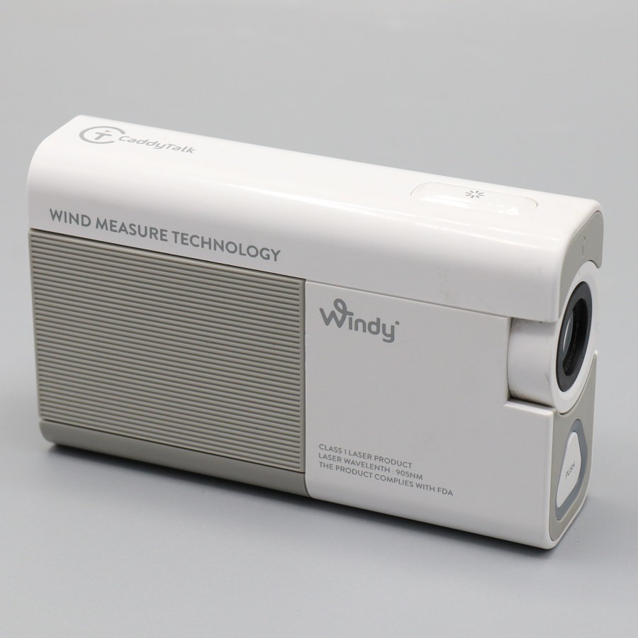 【美品】CaddyTalk Windy ホワイト ゴルフ距離測定器 キャディトーク ウィンディ ...