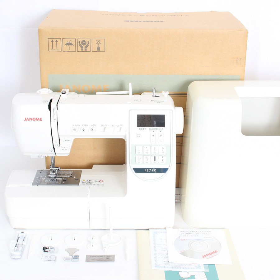 【楽天スーパーSALE！限定クーポン】ジャノメ PE790R コンピュータミシン スマート糸通し JANOME 本体 【中古】