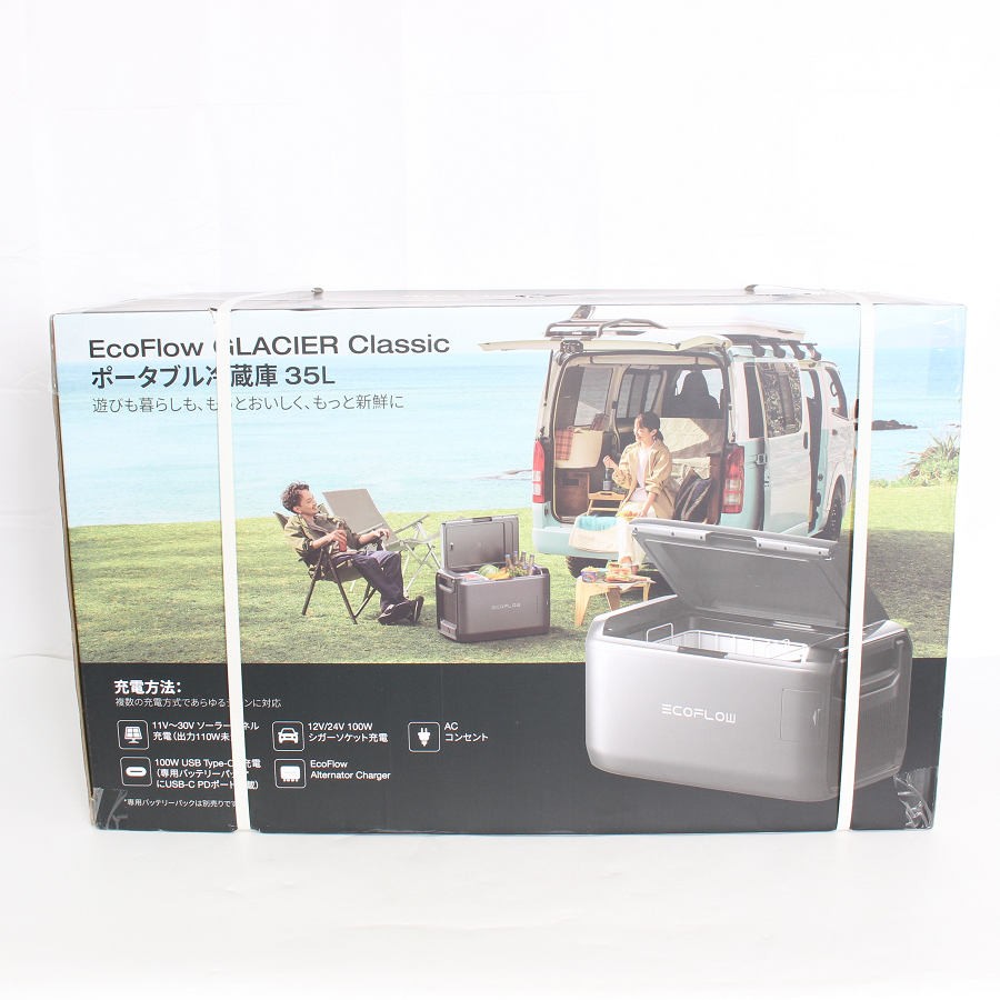 【楽天スーパーSALE！限定クーポン】【未使用】EcoFlow GLACIER Classic 35L ポータブル冷凍冷蔵庫 EFGLACIER35L-JP-NBOX エコフロー グレーシャー 本体