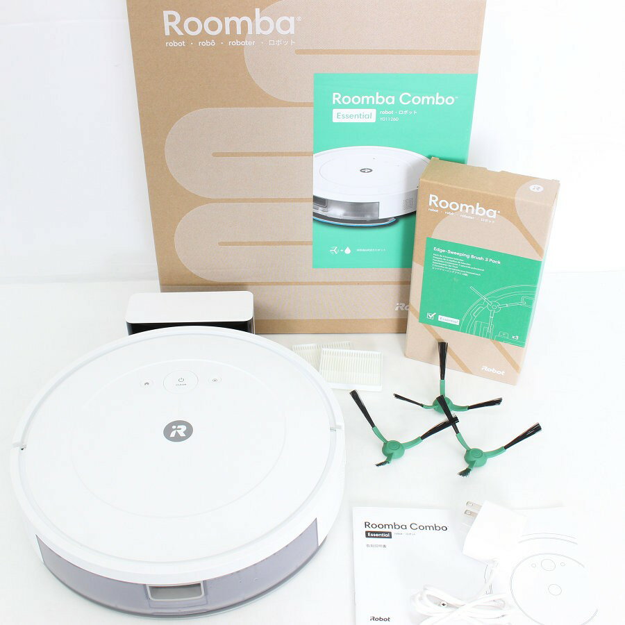 【楽天スーパーSALE！限定クーポン】iRobot ルンバ コンボ Essential robot Y011260 ホワイト ロボット掃除機 アイロボット Roomba 本体 【中古】