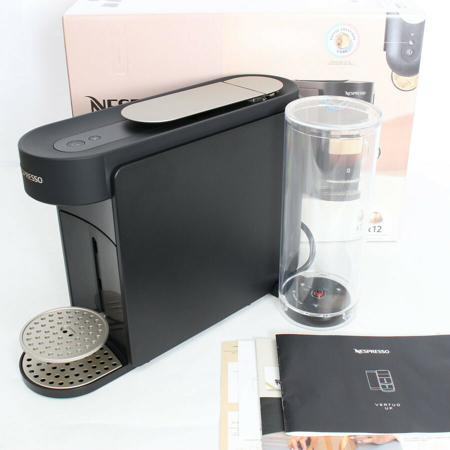 【楽天スーパーSALE！限定クーポン】【美品】ネスプレッソ ヴァーチュオ アップ MC1-BK-W インクブラック カプセル式コーヒーメーカー エスプレッソマシン 本体 【中古】