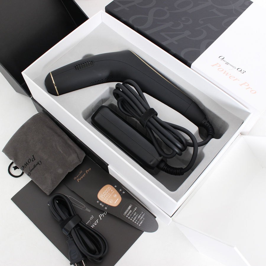 【美品】OPUS BEAUTY 03 Power Pro OBPP03BK ブラック 脱毛器 オーパスビューティ パワープロ 光美容器 本体 【中古】