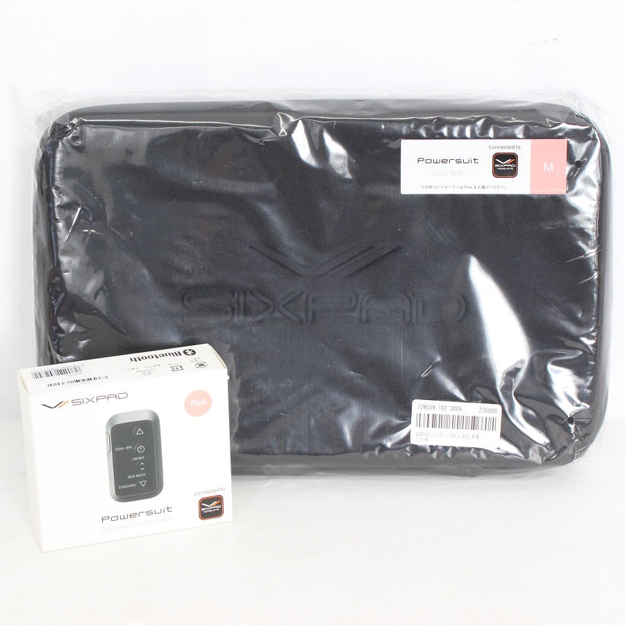 MTG SIXPAD Powersuit Core Belt SE-BS-05B-M ピンク コントローラー付 EMS シックスパッド パワースーツ コアベルト 本体