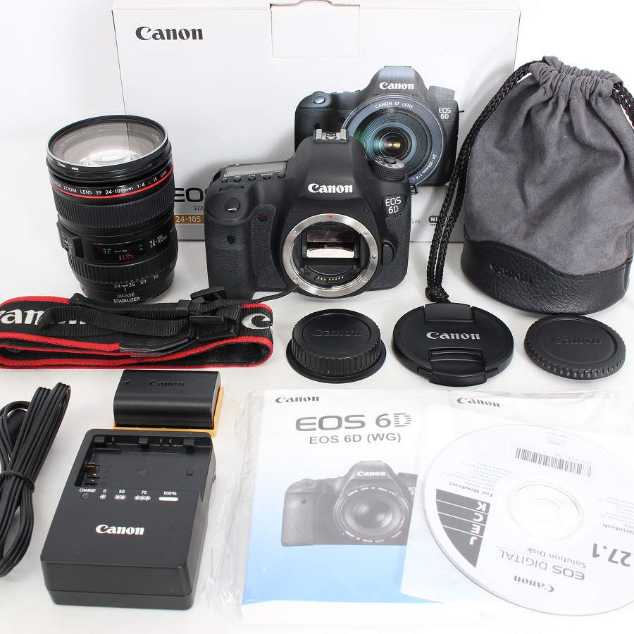 乐天商城 - 【美品】Canon EOS 6D EF24-105L IS USM レンズキット デジタル一眼レフカメラ キヤノン EOS6D24105ISLK 本体 【中古】