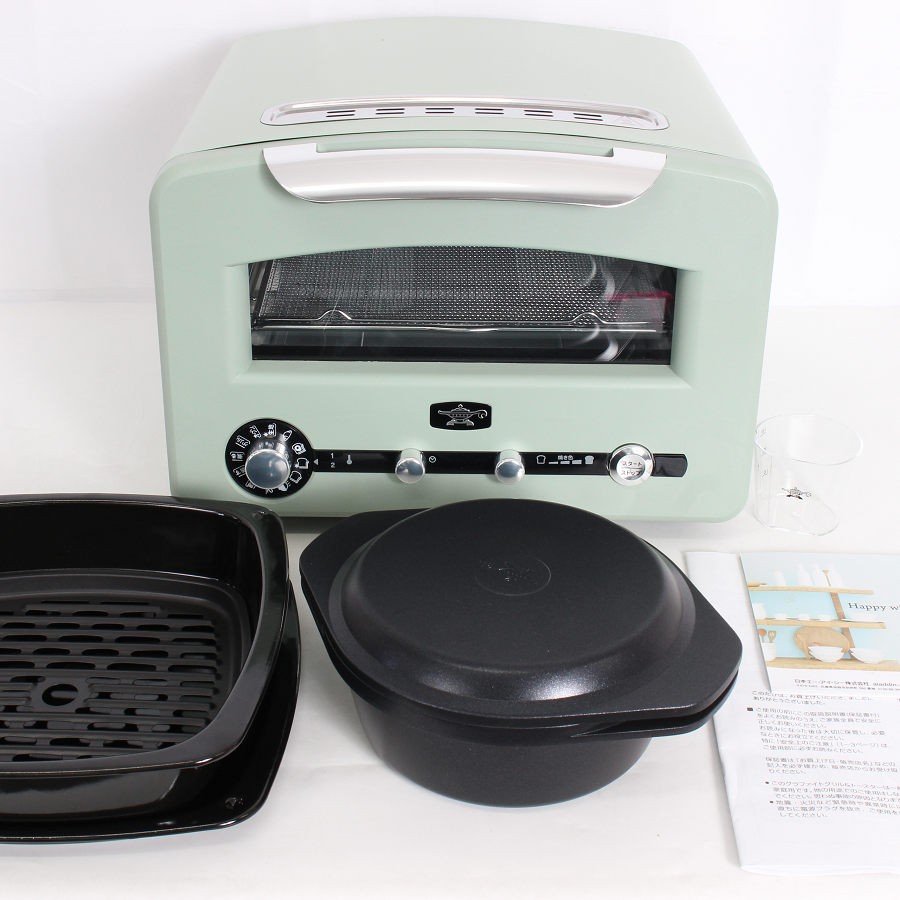 乐天商城 - 【美品】アラジン グラファイト グリル&トースター AET-GP14B グリーン 4枚焼き Aladdin 本体 【中古】