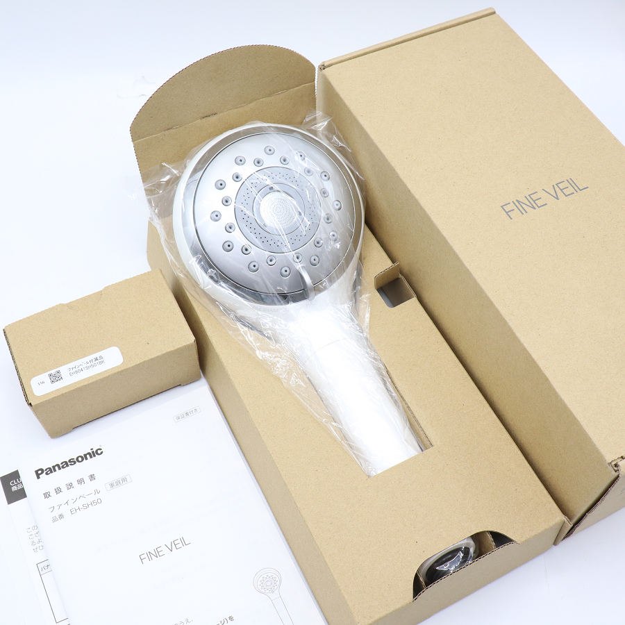 乐天商城 - 【未使用】【新品】パナソニック ファインベール EH-SH50-W ホワイト ファインバブルシャワーヘッド FINE VEIL Panasonic 本体