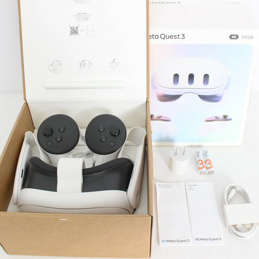 樂天商城 - 【お買い物マラソン！限定クーポン】【美品】Meta Quest 3 512GB VR ヘッドマウントディスプレイ ヘッドセット メタクエスト3 899-00594-01 Oculus 本体 【中古】