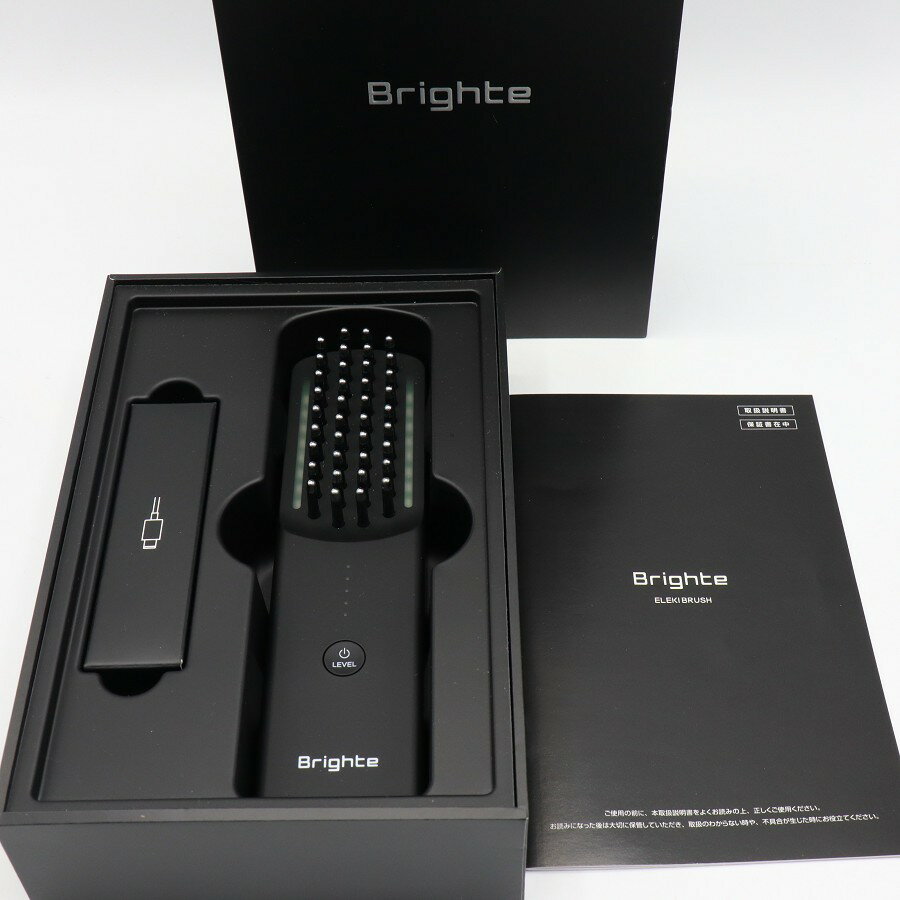 樂天商城 - 【お買い物マラソン！限定クーポン】【美品】Brighte ELEKI BRUSH BRT-FS145 ブラック 美顔器 EMS フェイスケア ブライト エレキブラシ 本体 【中古】