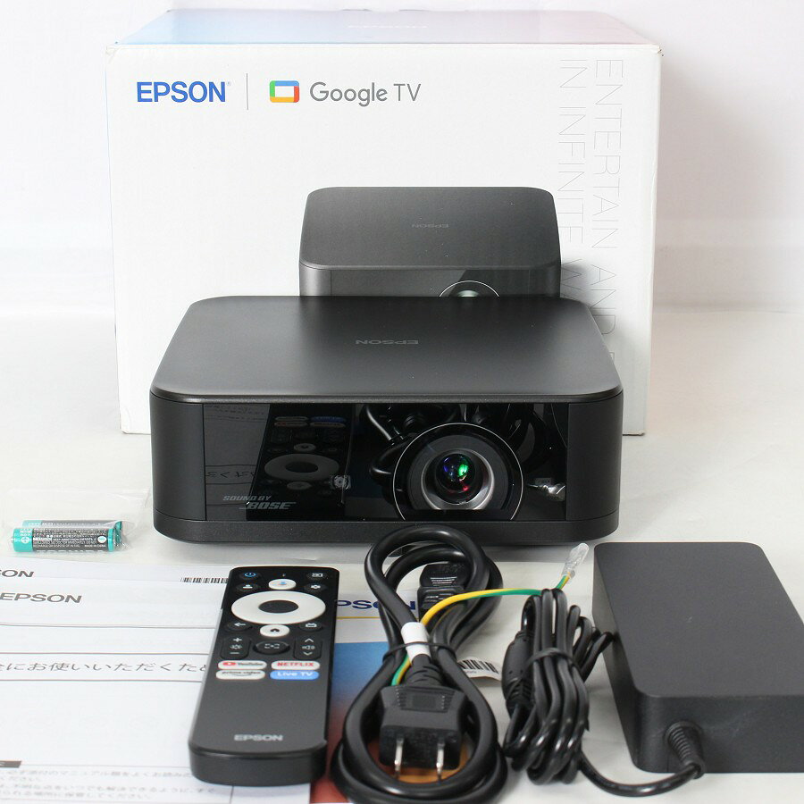【美品】エプソン Lifestudio Pop EF-62B ブラック 家庭用プロジェクター Boseスピ...