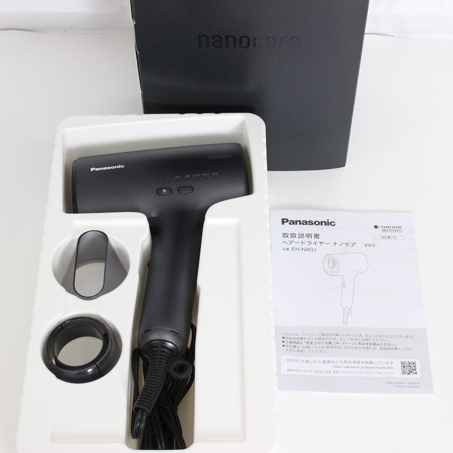 【美品】Panasonic EH-NAOJ ヘアドライヤー　箱あり 楽天市場】パナソニック ナノケア ヘアドライヤー EH-NA0J-Aの通販