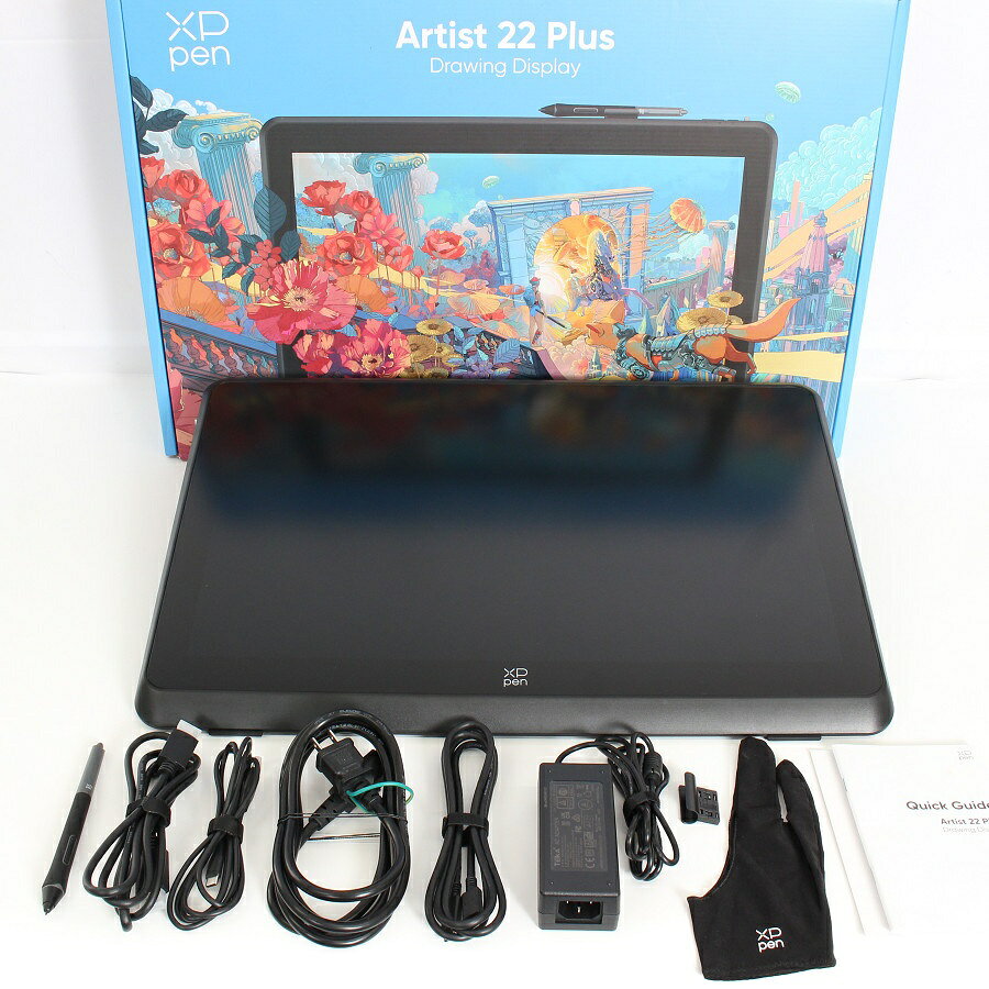 ■商品名 【美品】XP-Pen Artist 22 Plus MD220FH_JP 液晶タブレット ペンタブ アーティスト 本体 ■商品状態 【A】大きなダメージもなく程度良好の美品 ・USED品ではございますが大きなダメージや汚れなどもなく状態の良い商品です。 ・クリーニングクロス、芯抜き、替え芯が欠品しております。 ・動作確認済みのためご購入後はすぐにご使用いただけます。 ・自社で梱包して発送いたします。 ※付属品は画像にあるものが全てとなります。 ■元箱・説明書について ・元箱：あり ・説明書：あり（クイックスタートのみ） ■商品ランク説明 当店が定める商品ランクは下記の商品状態からランク分けをおこなっております。 【N】未使用品 【S】数回使用程度の美品 【A】大きなダメージもなく程度良好の美品 【B】一般的な使用感のある商品 【C】傷、汚れがあり使用感を感じるUSED品 【D】傷・汚れなどが多く見受けられる難有品 【E】ジャンク品 ■発送について ・佐川急便でお支払い確認後、2営業日以内に発送いたします。 ※沖縄県及び離島のお客様はゆうパックでの【着払い】となりますので予めご了承ください。 ■古物商許可証 【大阪府公安委員会：第621010150412号】 ■ご購入の前にお読みください ・当店の明らかな商品説明の記載ミス等でない限り、ご購入後の返金・返品等の対応はできません。 ・ご購入後、3日以上ご連絡が取れないお客様につきましては、誠に勝手ながら購入の意思なしと判断し、キャンセル扱いとさせていただく場合がございますので予めご了承ください。 ■返金・返品について ・購入した商品と異なる場合 ・説明欄に記載のない大きなダメージがあった場合 ・サイズや記載と違うお色の場合 ・初期動作不良があった場合 上記の内容に該当する場合のみ返金・返品をお受けいたします。 ※若干の状態の違いなどの個人的主観、ご注文間違いやスペックの認識の相違、思っていた商品と違うなど、個人的な理由での返品はお受けできません。 ■商品番号 060952