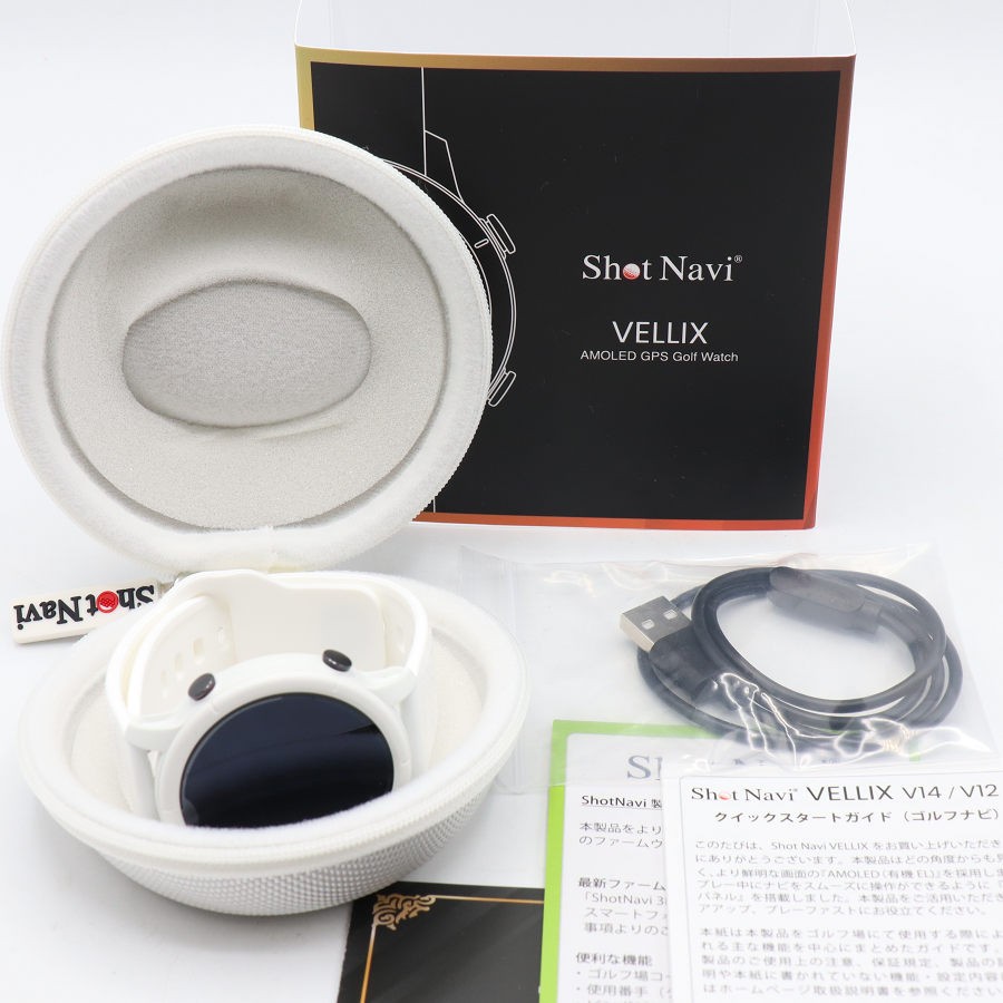 【お買い物マラソン限定クーポン】【未使用】ShotNavi VELLIX V14 ホワイト 腕時計型GPSゴルフナビ べリックス ショットナビ 本体