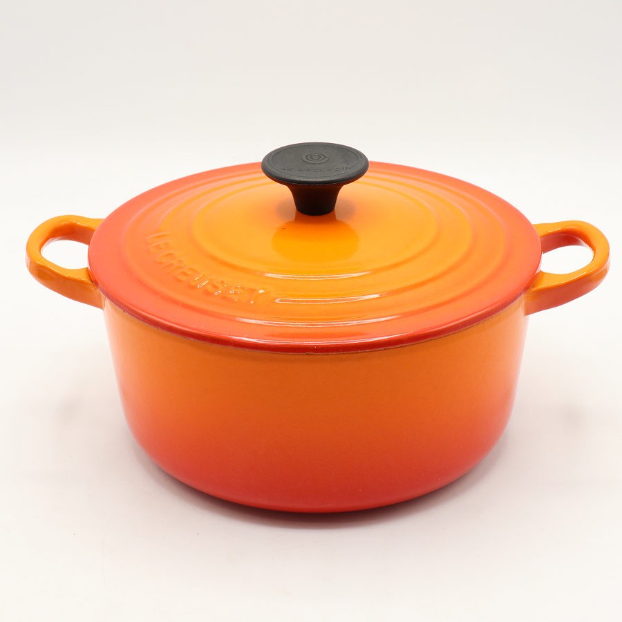 【お買い物マラソン限定クーポン】ル・クルーゼ ココット・ロンド 18cm オレンジ 2...