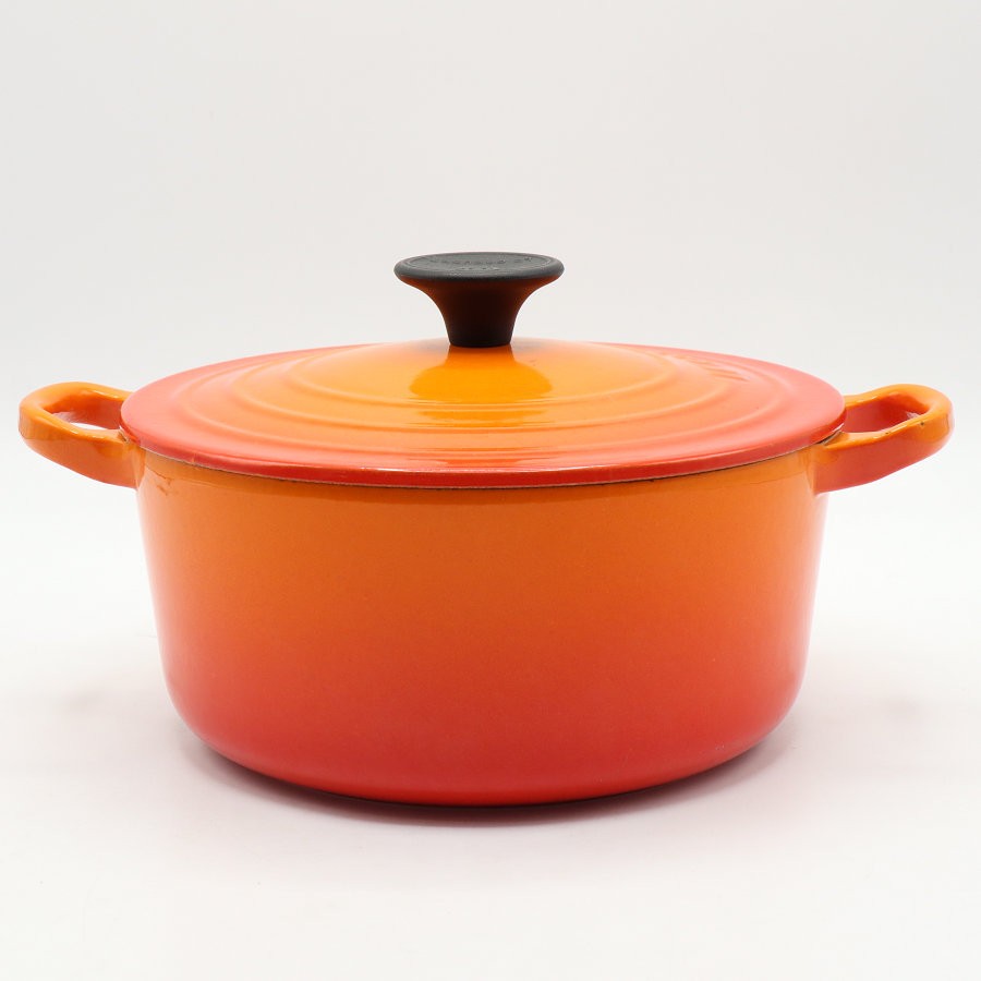【お買い物マラソン限定クーポン】ル・クルーゼ ココット・ロンド 18cm オレンジ 2...