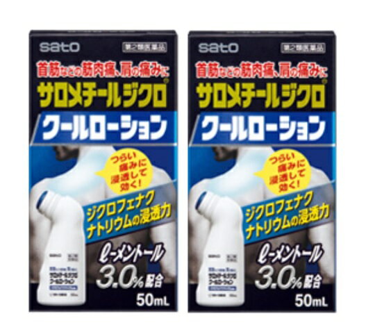 外用鎮痛消炎薬 関節痛 筋肉痛 ローション 塗り薬【第2類医薬品】 佐藤製薬 サロメチールジクロクールローション 50ml 2個セット 【セルフメディケーション税制対象商品】 1