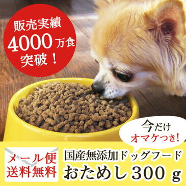 初回限定 お試し 国産 無添加 ドッグフード シェフドッグ おためし 300g ≪メール便 送料無料 超小型犬が喜ぶドッグフード「わんこのきちんとごはん」シリーズのおまけ付!≫